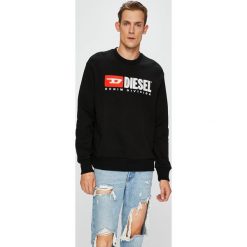 Diesel - Bluza. Brązowe bluzy męskie Diesel, s, z nadrukiem, z bawełny, z kapturem. W wyprzedaży za 329,90 zł.