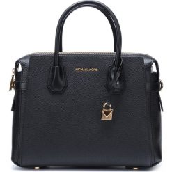 Michael Kors Mercer Medium Torebka Czarny. Czarne torebki klasyczne damskie Michael Kors, w paski, ze skóry, bez dodatków. Za 1649,95 zł.