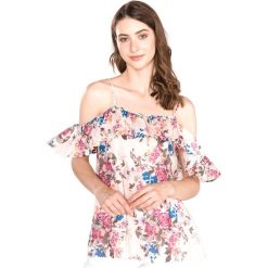TWINSET Top Beżowy. Brązowe bluzki damskie Twinset, xs, w kwiaty, z bawełny, bez kołnierzyka, bez rękawów. Za 559,95 zł.