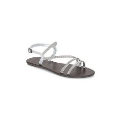 Sandały LPB Shoes NELLY. Szare sandały damskie marki LPB Shoes, bez wzorów, bez obcasa, bez zapięcia. Za 143,20 zł.