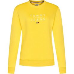 Bluza Tommy Jeans Essential Logo DW0DW08554. Żółte bluzy damskie Tommy Jeans, xs, bez wzorów, z jeansu, bez rękawów, bez kaptura. Za 349,00 zł.