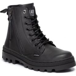 Trapery PALLADIUM - Pallabosse Hi Zip Lth 95942-010-M Black/Black. Czarne trapery damskie Palladium, ze skóry. Za 499,00 zł.