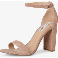 Steve Madden - Damskie sandały – Carrson, beżowy. Brązowe sandały damskie Steve Madden, w paski, klasyczne, bez obcasa, na szpilce, z paskami. Za 349,95 zł.