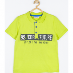 Koszulka. Zielone t-shirty chłopięce BIG DREAM, z aplikacjami, z elastanu, z krótkim rękawem. Za 45,90 zł.