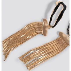 MANGO Kolczyki Glasgow - Black,Gold. Czarne kolczyki damskie marki Mango. Za 52,95 zł.