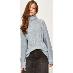 Answear - Sweter. Niebieskie swetry damskie ANSWEAR, s, bez wzorów, z dzianiny, bez rękawów. W wyprzedaży za 89,90 zł.