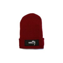 CZAPKA BEANIE "SNOTTY". Czerwone czapki damskie Mar.ska, z aplikacjami. Za 49,00 zł.