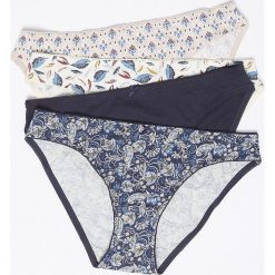 Etam - Figi (4 pack). Niebieskie majtki damskie Etam, xs, z bawełny. Za 59,90 zł.