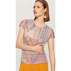 Wzorzysty t-shirt - Biały. Białe t-shirty męskie Reserved, m. Za 39,99 zł.