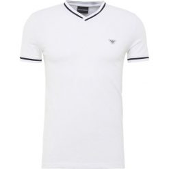 Emporio Armani Tshirt z nadrukiem bianco ottico. Białe t-shirty męskie Emporio Armani, xl, z nadrukiem, z elastanu. Za 399,00 zł.