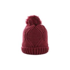 Czapki Guess AW6801WOL01. Brązowe czapki zimowe damskie Guess, z aplikacjami. Za 180,11 zł.