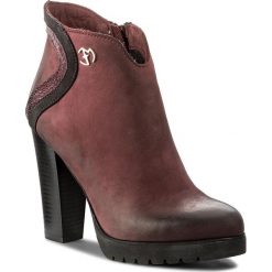 Botki EVA MINGE - Agueda 2J 17SM1372218EF 434. Czerwone botki damskie skórzane Eva Minge. W wyprzedaży za 249,00 zł.