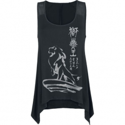 The Lion King Sumi-E Top damski czarny. Czarne topy damskie The Lion King, l. Za 99,90 zł.