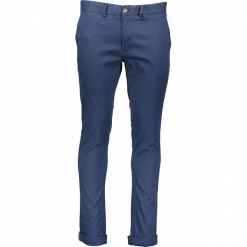 Spodnie chino - Skinny Fit - w kolorze granatowym. Niebieskie bez kategorii Ben Sherman, w paski, z materiału. W wyprzedaży za 173,95 zł.