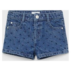 Mango Kids - Szorty dziecięce Dots 80-104 cm. Niebieskie spodenki dziewczęce Mango Kids, bez wzorów, z bawełny, casualowe. Za 59,90 zł.