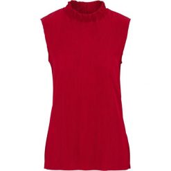 Freequent Elegancka bluzka bez rękawów Hali czerwony female czerwony S (38). Czerwone bluzki damskie Freequent, s, bez wzorów, z dżerseju, ze stójką. Za 139,00 zł.