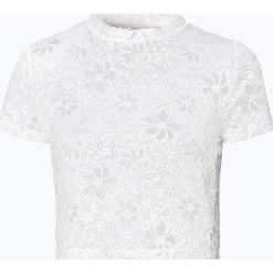 ONLY - T-shirt damski – Onlalba, biały. Białe t-shirty damskie ONLY, l, bez wzorów, z koronki, bez kołnierzyka. Za 29,95 zł.