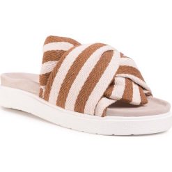 Klapki INUIKII - Knot Striped 70104-010 Beige. Pomarańczowe klapki damskie Inuikii, bez wzorów, ze skóry, bez obcasa. W wyprzedaży za 419,00 zł.
