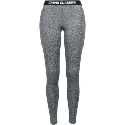Spodnie damskie: Urban Classics Ladies Active Melange Logo Leggings Legginsy odcienie ciemnoszarego