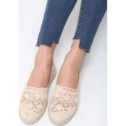 Beżowe Espadryle Hese. Brązowe tomsy damskie Born2be, dziergany, na płaskiej podeszwie. Za 19,99 zł.
