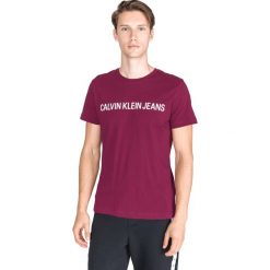 Calvin Klein Koszulka Różowy Fioletowy. Różowe podkoszulki męskie Calvin Klein, l, bez wzorów, z bawełny, z krótkim rękawem. Za 154,95 zł.