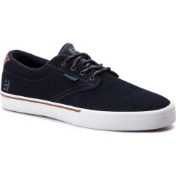 Tenisówki ETNIES - Jameson Vulc 4101000449 Navy. Niebieskie półbuty męskie Etnies, na co dzień, bez wzorów, ze skóry, bez zapięcia. W wyprzedaży za 219,00 zł.