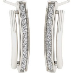 Złote kolczyki-wkrętki z diamentami. Szare kolczyki damskie Art of Diamond & Co., z diamentem, złote. W wyprzedaży za 439,95 zł.