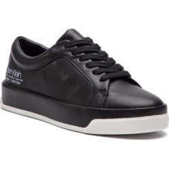 Sneakersy CALVIN KLEIN - Fatima E8873 Black/White. Czarne półbuty damskie Calvin Klein, na co dzień, bez wzorów, ze skóry ekologicznej, bez obcasa, na płaskiej podeszwie, bez zapięcia. Za 679,00 zł.
