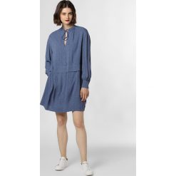 Calvin Klein - Sukienka damska, niebieski. Niebieskie sukienki damskie Calvin Klein, na imprezę, z nadrukiem, bez kołnierzyka, bez rękawów. Za 799,95 zł.