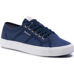 Tenisówki GANT - Pinestreet 20538513 Marine G69. Niebieskie półbuty damskie GANT, bez wzorów, z gumy, bez zapięcia. W wyprzedaży za 239,00 zł.