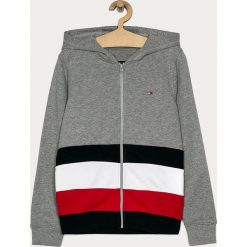 Tommy Hilfiger - Bluza dziecięca 140-176 cm. Szare bluzy chłopięce TOMMY HILFIGER, bez wzorów, z bawełny, bez rękawów, z kapturem. Za 339,90 zł.