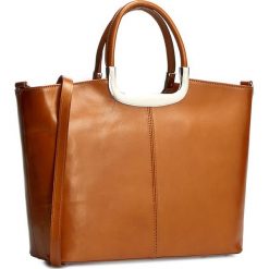 Torebka CREOLE - K10174 Koniak. Pomarańczowe torebki klasyczne damskie Creole, bez wzorów, ze skóry, eleganckie, duże, bez dodatków. Za 259,00 zł.