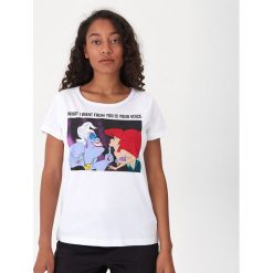 T-shirt z Małą Syrenką - Biały. Białe t-shirty damskie House, s, bez wzorów, bez kołnierzyka. Za 39,99 zł.