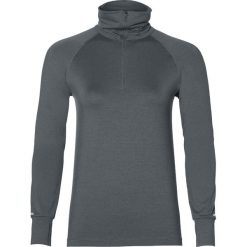 Bluza Asics Thermopolis Long Sleeve Half Zip W Szara. Szare bluzy damskie marki Asics, na lato, bez wzorów, z materiału, bez rękawów, bez kaptura. Za 136,99 zł.