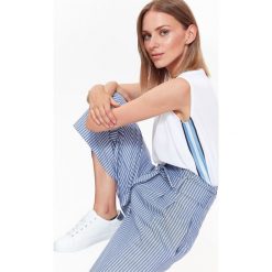 Bluzki damskie: BLUZKA DAMSKA BIAŁA Z MODNYMI LAMPASAMI