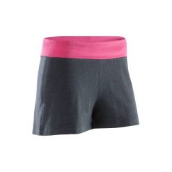 Spodenki do jogi damskie. Szare szorty damskie DOMYOS, z bawełny. Za 29,99 zł.