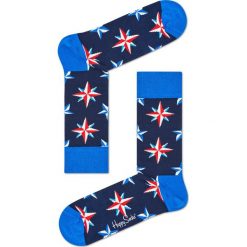 Happy Socks - Skarpetki Nautical Star. Niebieskie skarpetki męskie marki Happy Socks, z elastanu. W wyprzedaży za 27,90 zł.