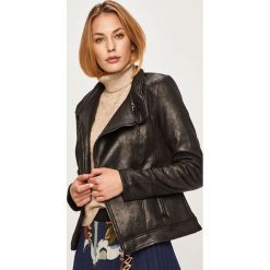 Desigual - Ramoneska. Czarne kurtki damskie Desigual, s, bez wzorów, z elastanu, krótkie. W wyprzedaży za 369,90 zł.