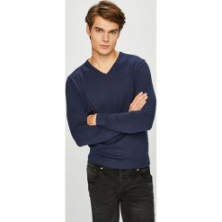 Pierre Cardin - Sweter. Niebieskie swetry męskie marki Pierre Cardin, xl, bez wzorów, z bawełny, bez kołnierzyka, bez kaptura. W wyprzedaży za 219,90 zł.