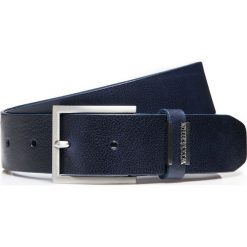 Pasek męski 85-8M-304-7. Niebieskie paski męskie Wittchen, w paski, z materiału, eleganckie. Za 159,00 zł.