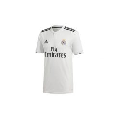 T-shirty z krótkim rękawem adidas Koszulka podstawowa Real Madryt. Białe koszulki męskie marki Adidas, s, bez wzorów, bez kołnierzyka, krótkie. Za 379,00 zł.