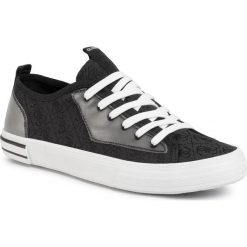 Tenisówki GUESS - Nettuno Low FM6NTL FAL12 BLKGR. Szare półbuty męskie Guess, na co dzień, z aplikacjami, z gumy, eleganckie, bez zapięcia. W wyprzedaży za 299,00 zł.