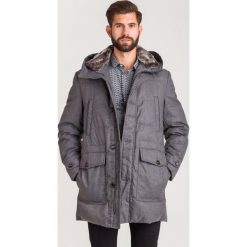 PŁASZCZ JOOP!. Szare płaszcze męskie Joop! Collection, m, z aplikacjami, z materiału, bez kaptura. Za 1391,40 zł.