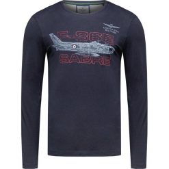 T-shirt AERONAUTICA MILITARE Granatowy. Niebieskie t-shirty męskie marki Aeronautica Militare, m, moro, z włoskim kołnierzykiem. Za 182,00 zł.
