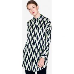 SELECTED Rikki Koszula Niebieski Zielony Biały. Niebieskie bluzki damskie Selected, bez wzorów, z lyocellu, bez kołnierzyka, z długim rękawem. Za 447,95 zł.