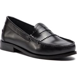 Mokasyny BRONX - 65975-A BX 1402 Black 01. Czarne mokasyny damskie marki Bronx, bez wzorów, ze skóry, bez obcasa, na obcasie, bez zapięcia. W wyprzedaży za 199,00 zł.