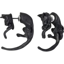 Kolczyki damskie: Wildkitten Hang Out Cat Kolczyki – Earpin czarny