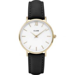 Zegarki damskie: Zegarek damski Cluse Gold White Black Minuit CL30019