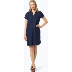 Apriori - Lniana sukienka damska, niebieski. Niebieskie sukienki damskie Apriori, na co dzień, bez wzorów, eleganckie, bez kołnierzyka, bez rękawów. Za 279,95 zł.