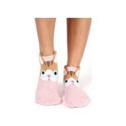 Skarpetki z kotem z uszkami. Czerwone skarpetki damskie marki Candysox.pl. Za 30,00 zł.